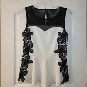 My Michelle Black Floral Lace Mini Dress